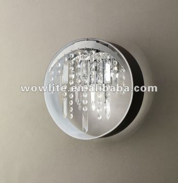 Iron and crystal made wall lamp in chrome polished B1161-7
