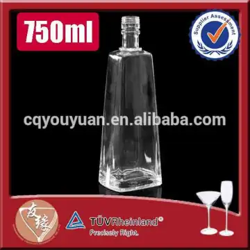 Luxury Fashion Vodka Packaging 750ml Glass Liquor Bottles