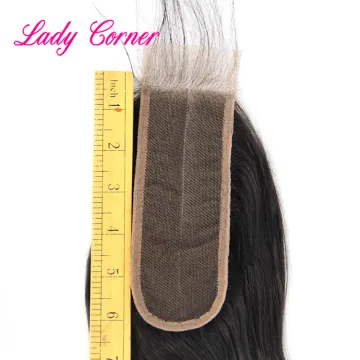 Virgin brazilian human hair lace closure 6*2, long middle part line 2*6 lace closure