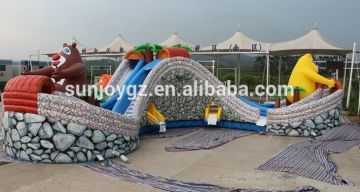 2016 New Commercial Outdoor Inflatable Bear Slide Water Park Blow Up Water Pool for Rent Sale