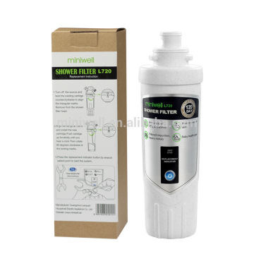 Filter cartridge alkaline for shower filter, remove chlorine with kdf media and adjustable shower head
