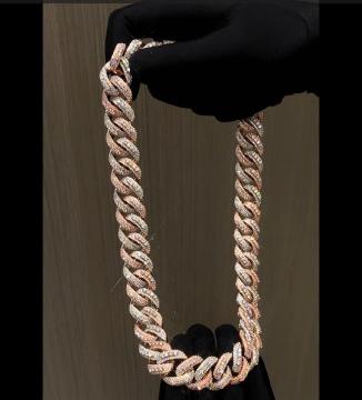 Men's Rose Gold Lab Diamond Jewelry: Cuban Chains, Gothic Designs, Watches & More in 9k, 10k, 18k, 24k Gold