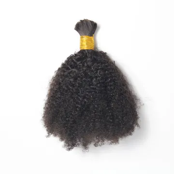 Virgin indian hair bulk unprocessed,cheveux naturel afro kinky hair clips bulk,perruque cheveux humain afro bulk hair