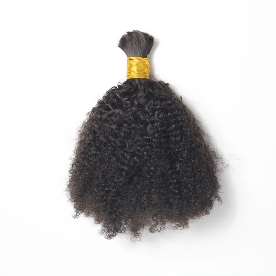 Virgin indian hair bulk unprocessed,cheveux naturel afro kinky hair clips bulk,perruque cheveux humain afro bulk hair