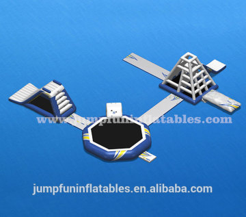 2017 cheap inflatable water park sets with water trampoline and freefall slide Floating aqua park/Water paly park inflatables