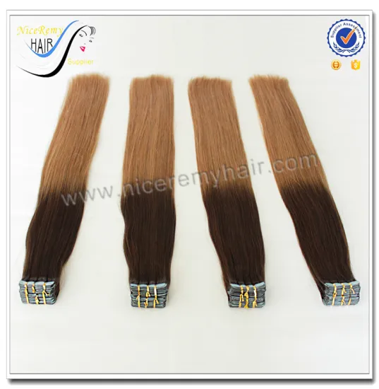 Wholesale Fast Delivery Top Quality Ombre Remy Invisible Tape Hair Extension 100 Virgin Human Hair