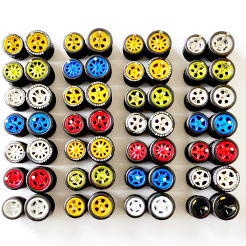 11.2mm or 10.8mm+12.8mm 1/64 Alloy Car Wheels Staggered Rim for Hot Wheel Model Cars