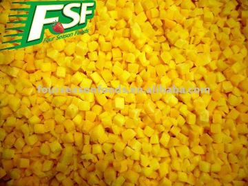 IQF yellow peach dice