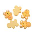 Christmas Simulation Gingerbread Man Biscuits Resin Decoration Craft Flatback Kawaii Cabochon Scrapbooking For Phone Decor