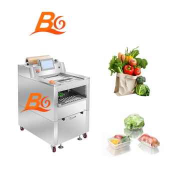 BG自動鶏肉と野菜のラベル付けおよび梱包機