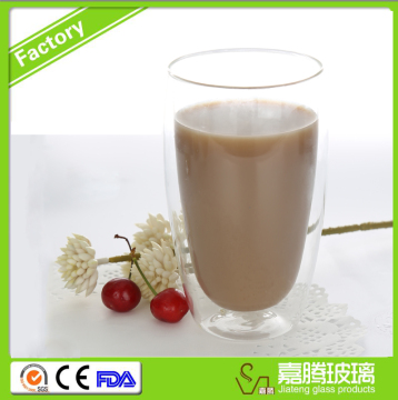 450ml Free Sample Mouth Blown High Borosilicate Glass Double Wall Glass Coffee Cup