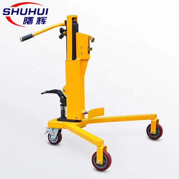 DTF450 Pedaled Hydraulic Drum Lifter - U-shaped Right-angle Lifter, 600mm Lifting Height