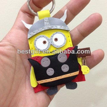 handmade keychain, lovely minion keychain, decoration keychain