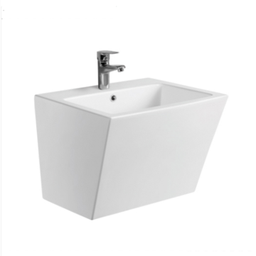 Europejski design wysokiej jakości ściany zawieszony na ścianie ceramiczny kwadratowy zlew łazienkowy „One Piece wiszący Washbasin