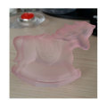Statue de cheval en verre rose pour ornement