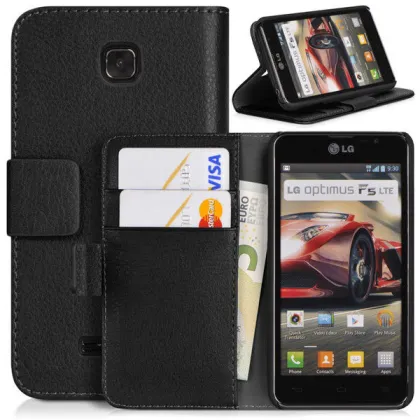 Book Type Soft Lg Cell Phone Covers Shockproof For Lg Optimus F5