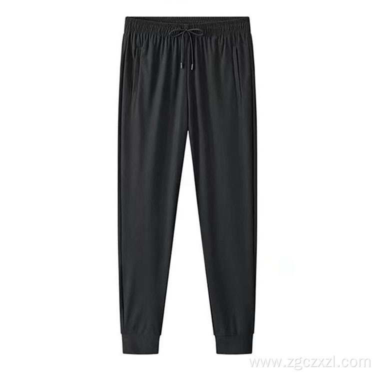 Men's casual ice silk trousers summer quick-drying pants