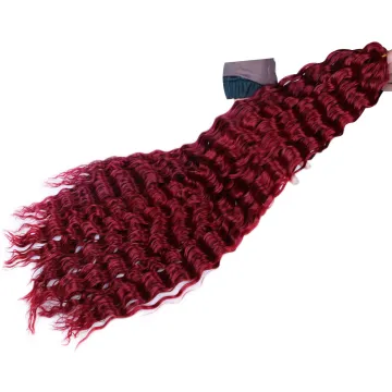 Wholesale 32 inch Deep Wave Braids Hair Extensions Blonde Black Ombre Color Braiding Crochet Braids Natural Wavy Curly Hair Bulk