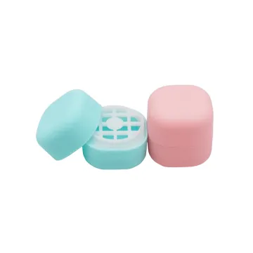 Pink Square Plastic Lip Balm Tube 7g With