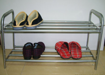 Étagère à chaussures Tube métallique 2 étagères