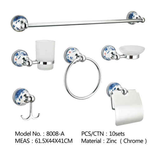 Zinc Alloy Wall Mount Bathroom Towel Hanger Chrome