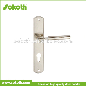 Modern simple style zinc alloy door handle with satin nickel and chrome,door hardware