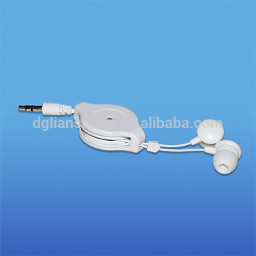 Wire communication 1m retractable custom logo earphone