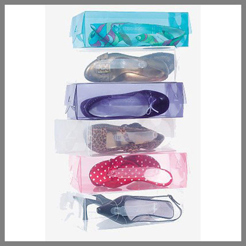 GOOD price high quality stackable PP clear plastic shoe box