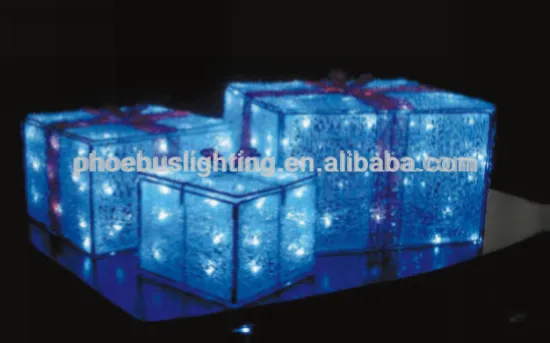 Gift box lighting for outdoor christmas decoration