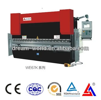 WC67K-100T/3200 cnc electro-hydraulic synchro press brake,press brake 40ton