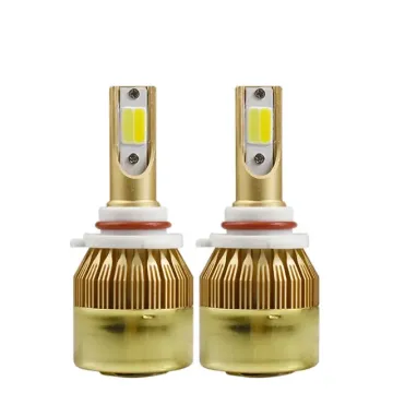 High Quality C6 Two-Color Car LED Headlights: Yellow & White Dual Super Bright H4 H7 Headlights