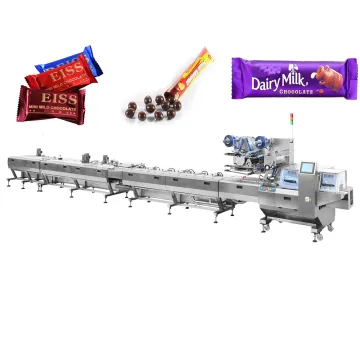 Pillow Foil Coin Almond Tablets Square Beans Bar Chocolate Packaging Machine