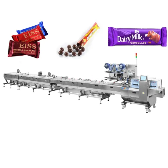 Pillow Foil Coin Almond Tablets Square Beans Bar Chocolate Packaging Machine