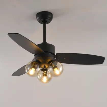 Wood Blade Ceiling Fan with Warm White Light