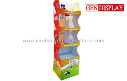 Recyclable Cardboard Display Stand For Supermarket Ferrero Chocolate