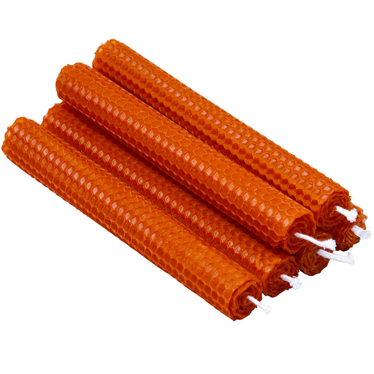 Hot Sale Rolled Honeycomb Beeswax Taper Candles