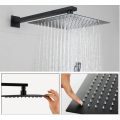 Concealed wall mounted 2 functions hand shower including black bath faucet bathroom showers head set