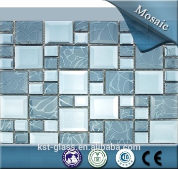 Unique golden and pink wallpaper glass mosaic tile for wall backsplash decoration