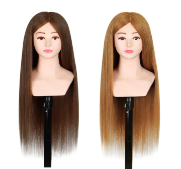 Grosir 100% Wig Rambut Manusia dengan Kepala dan Bahu Manekin untuk Pelatihan Perm