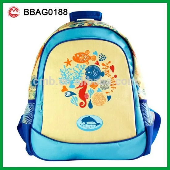 ocean blue cheap cartoon children school bag