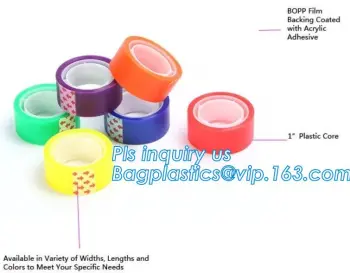 Stationary Tape for Multiple Office Applications, Stationary Tape Clear Adhesive Tape, Gift Packing Rainbow Color BOPP School St