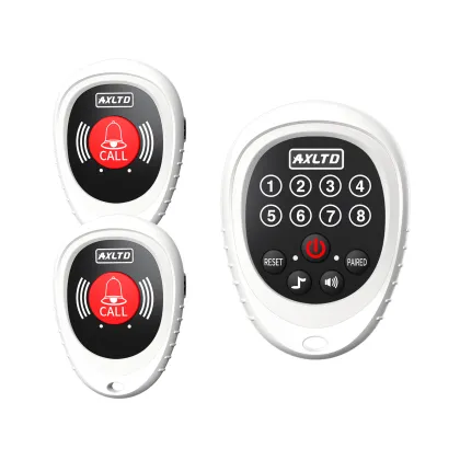 Elderly Nurse Emergency Life Alert System with Dual Call Buttons and Pager Kit