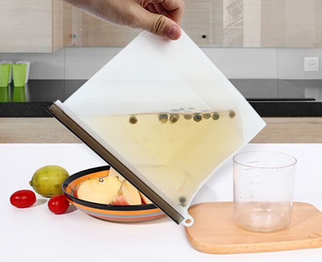  Food Storage Plastic Silicone Food Bag