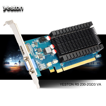 Yeston Radeon R5 230 GPU 2GB GDDR3 64 bit Gaming Desktop computer PC Video Graphics Cards support VGA/HDMI-compatible