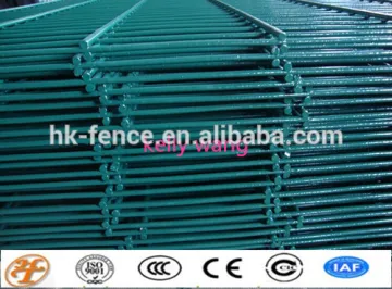 Haotian powder coated welded double horizontal wire fence factory