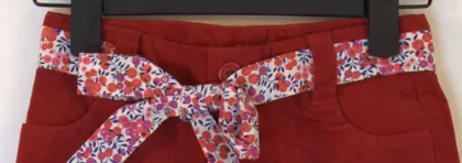 crimson 100% cotton girls shorts