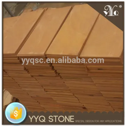 Golden yellow sand stone tile sand stone wall cladding