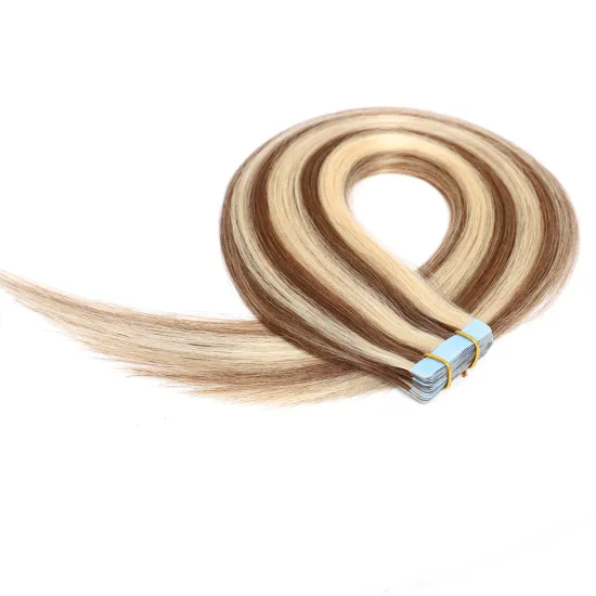 Wholesale #P6/613 Mixed Piano Color Seamless Adhesive Skin Weft Invisible Ombre Virgin Remy Cuticle Tape In Hair Extension