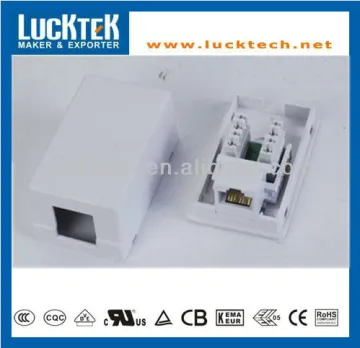 Cat.5e RJ45 1Port Surface Mount Box with P.C.B Jack