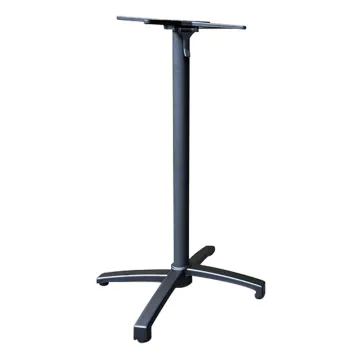 High-low foldable aluminum table frame